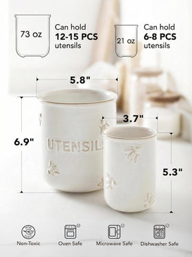 LE TAUCI bee-pattern decor enhances farmhouse style on your countertop.