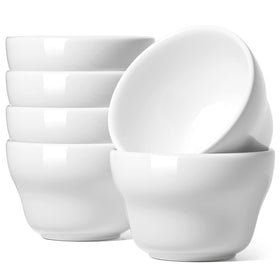 LE TAUCI bouillon cups 8-ounce displaying a tidy serving ideal for appetizers or desserts.