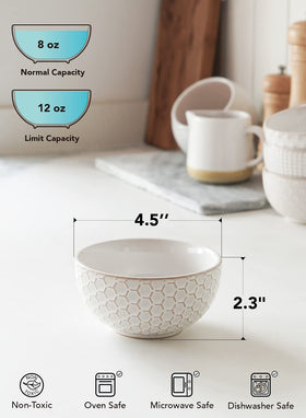 LE TAUCI stackable bowls save cabinet space for easy storage.