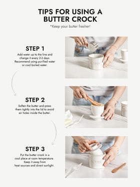 LE TAUCI 5oz butter crock is ideal for real butter