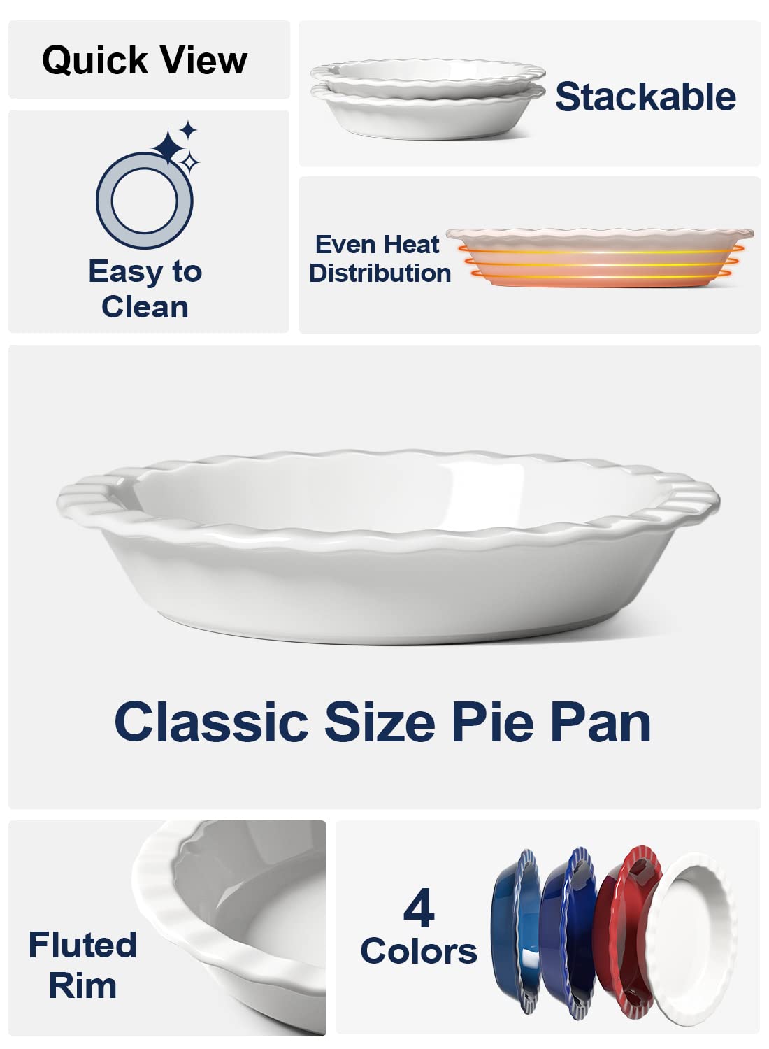 LE TAUCI set of two white pans for reliable bake results.