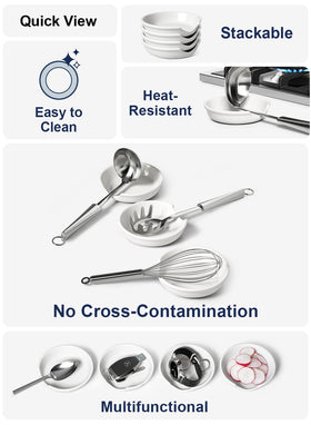 LE TAUCI heat-safe, durable spoon rest for daily kitchen use.