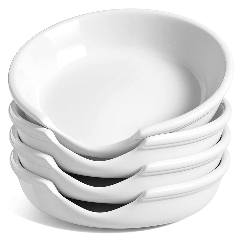 LE TAUCI ceramic spoon rest on stove top keeps utensils drip-free.