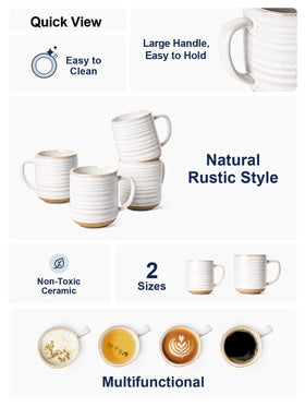 LE TAUCI 12oz spiral texture side offers comfortable hold