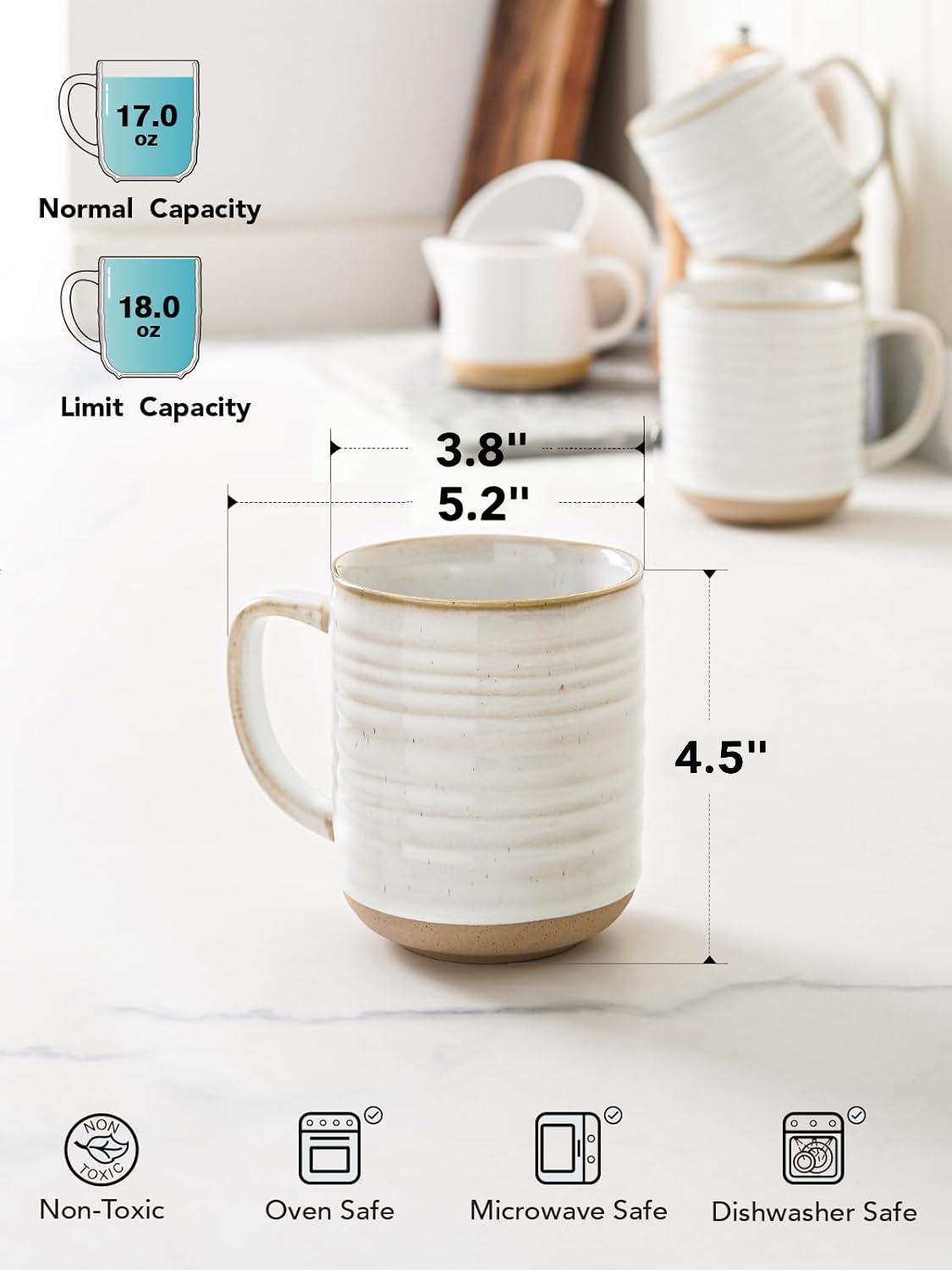 LE TAUCI spiral-line detailing adds handcrafted charm to the mug