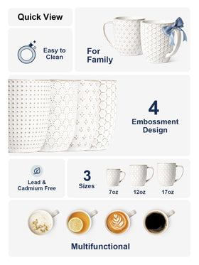 LE TAUCI 16 oz mug for espresso, latte, tea or cocoa