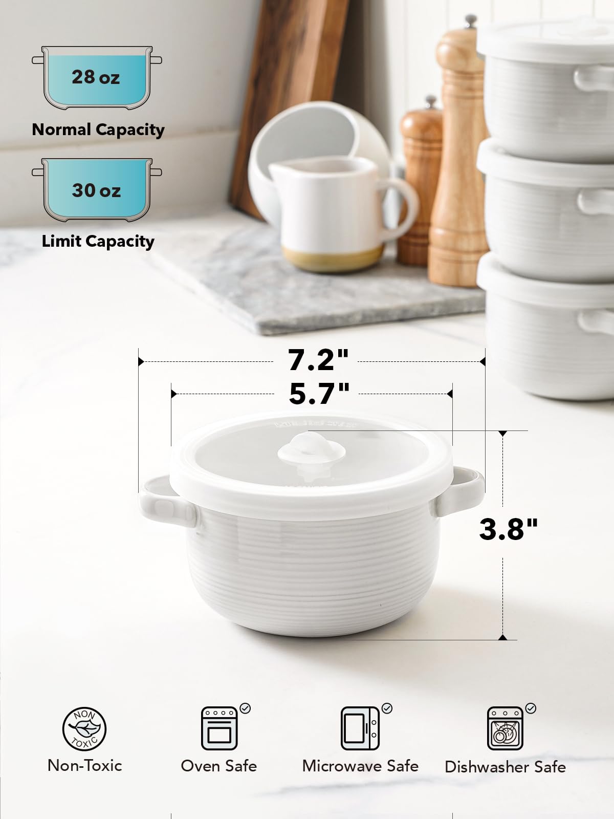 LE TAUCI non-toxic ceramic and silicone for durable use