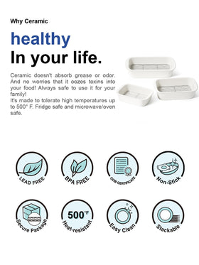 LE TAUCI elegant gift-ready white bakeware set