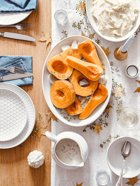 LE TAUCI embossed farmhouse design bowls add elegant entertaining flair.