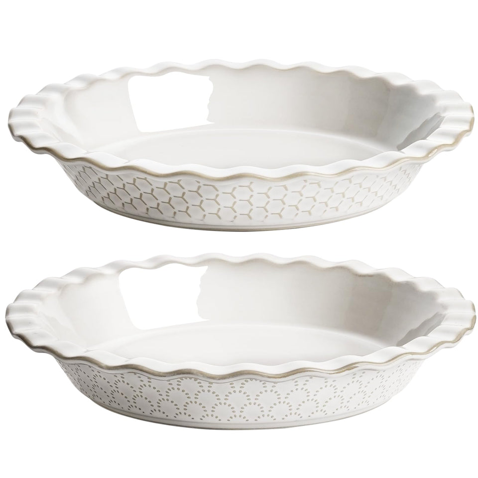 LE TAUCI Fireworks embossed 9-inch pie pan adds visual impact to fruit pies