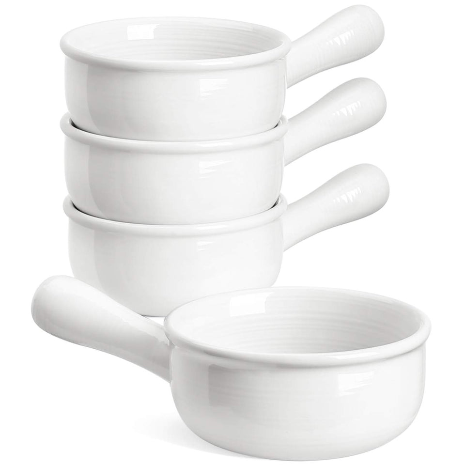 LE TAUCI French Onion Soup Bowl 15oz with handles for single-serve soups.
