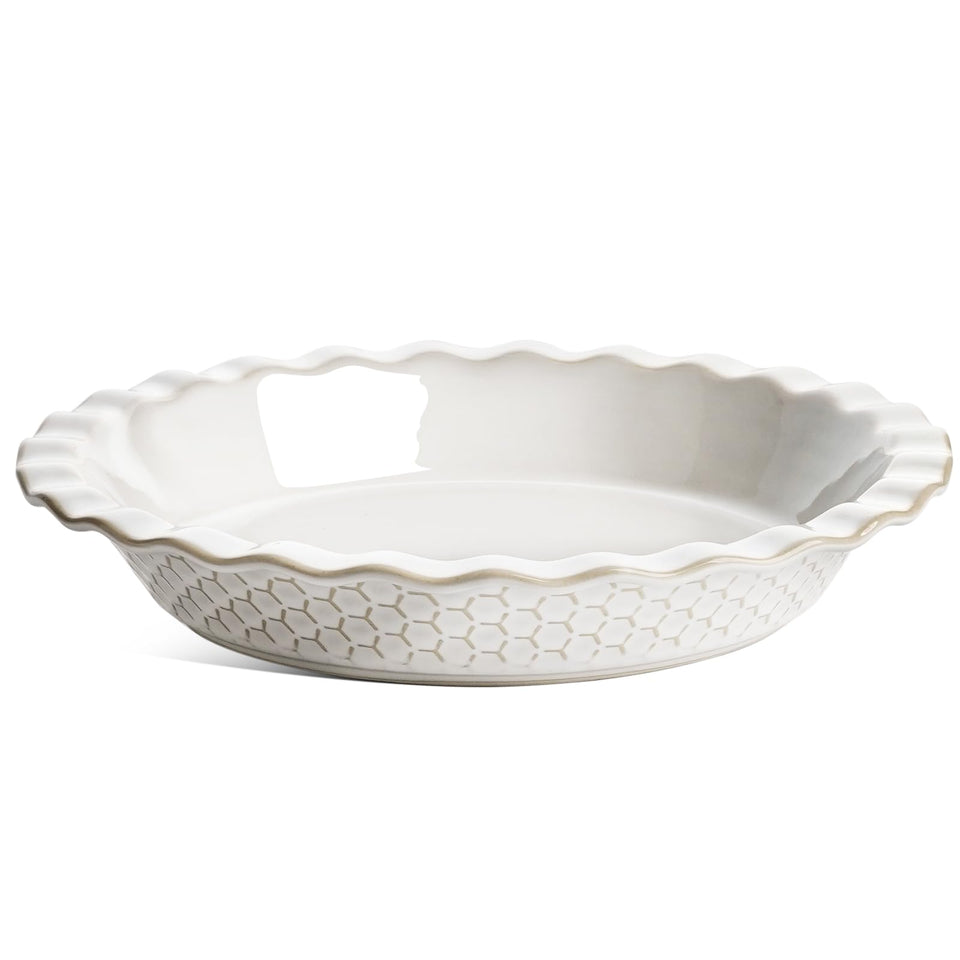 LE TAUCI honeycomb 9-inch pie pan for even baking and beautiful pies.
