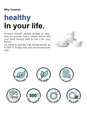 Lead-free ceramic ensures safe daily use.