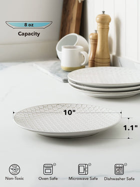 LE TAUCI lead-safe chip-resistant ceramic plate for daily dining.