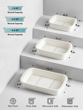 LE TAUCI microwave-safe bakeware for quick reheating and planning