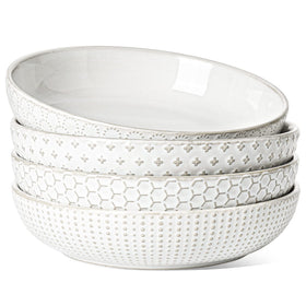LE TAUCI pasta bowl with embossed exterior adds texture to elegant servings