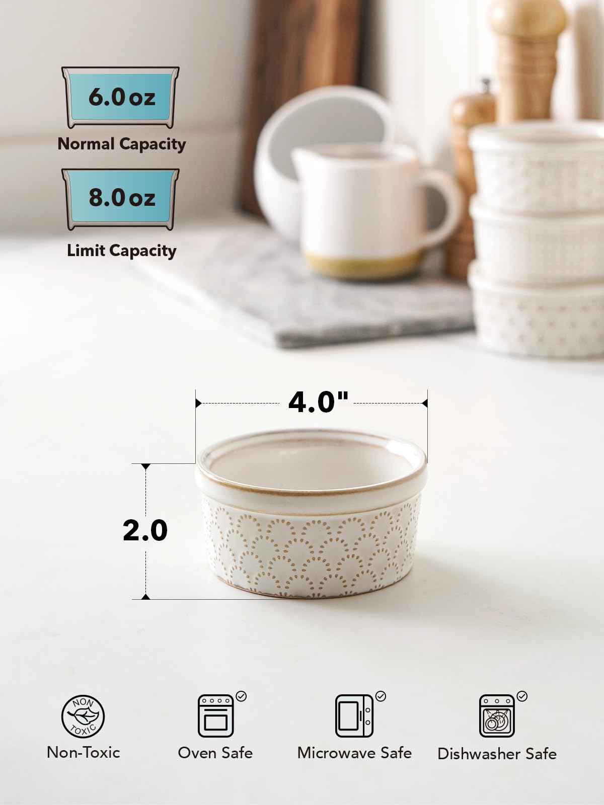 LE TAUCI ramekins oven-safe for baking and serving