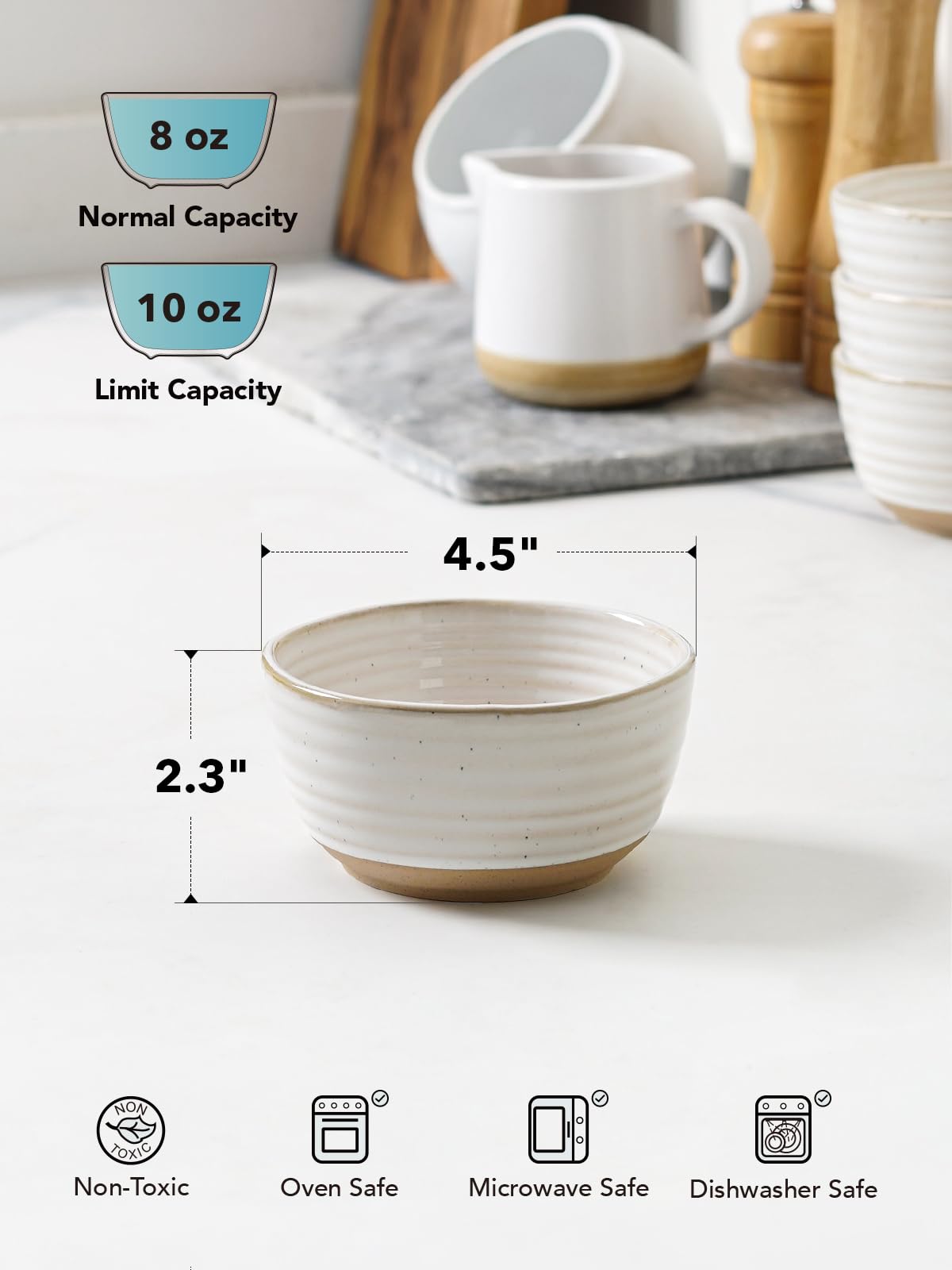 LE TAUCI fruit and side dish bowls in muted glaze for everyday meals.