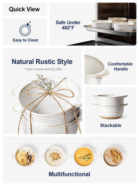 LE TAUCI dishwasher-safe glaze simplifies cleanup after meals