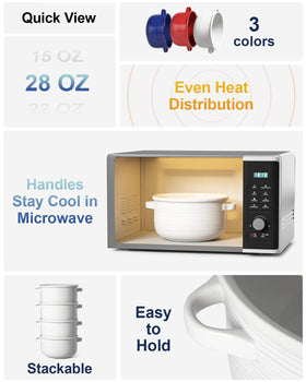 LE TAUCI stackable ceramic bowls save space and simplify cleanup