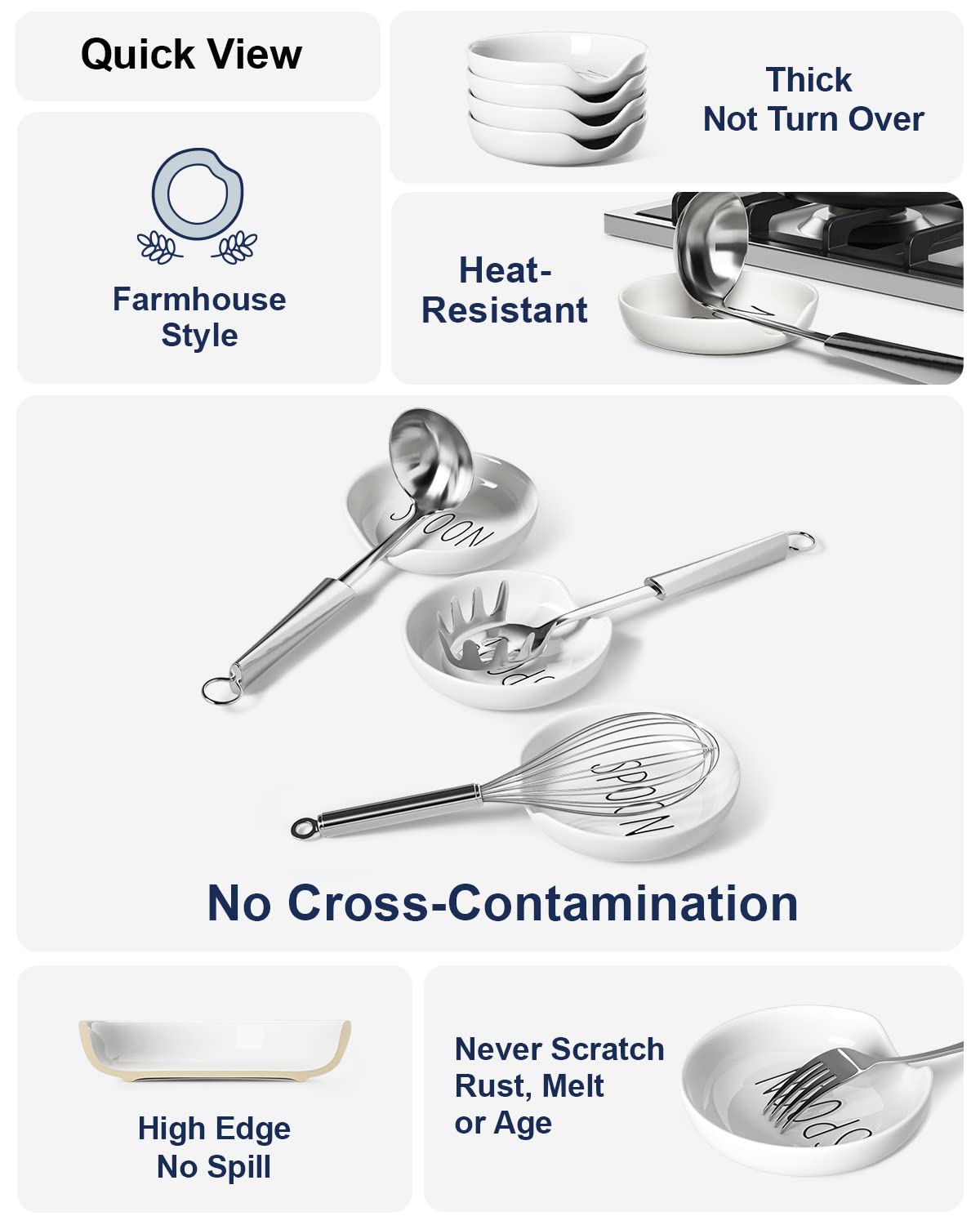LE TAUCI spoon rests are dishwasher-safe for easy cleanup
