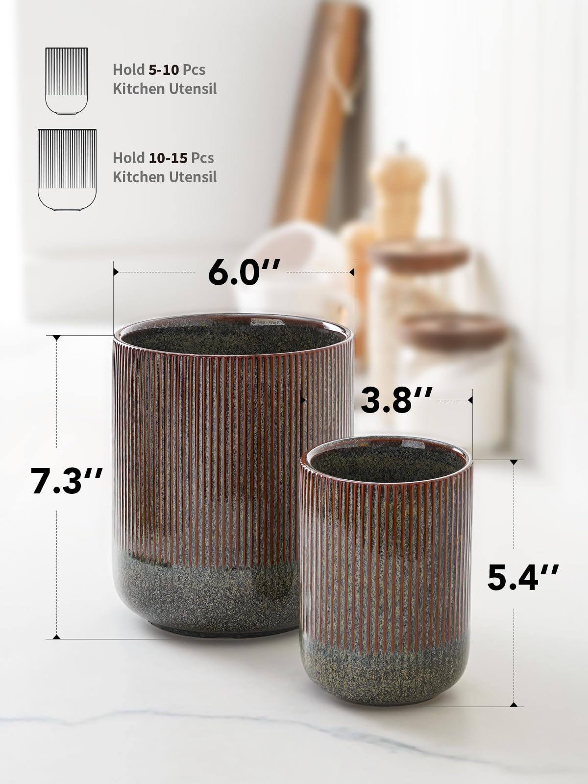 LE TAUCI on-countertop setup promotes easy utensil access during meal prep