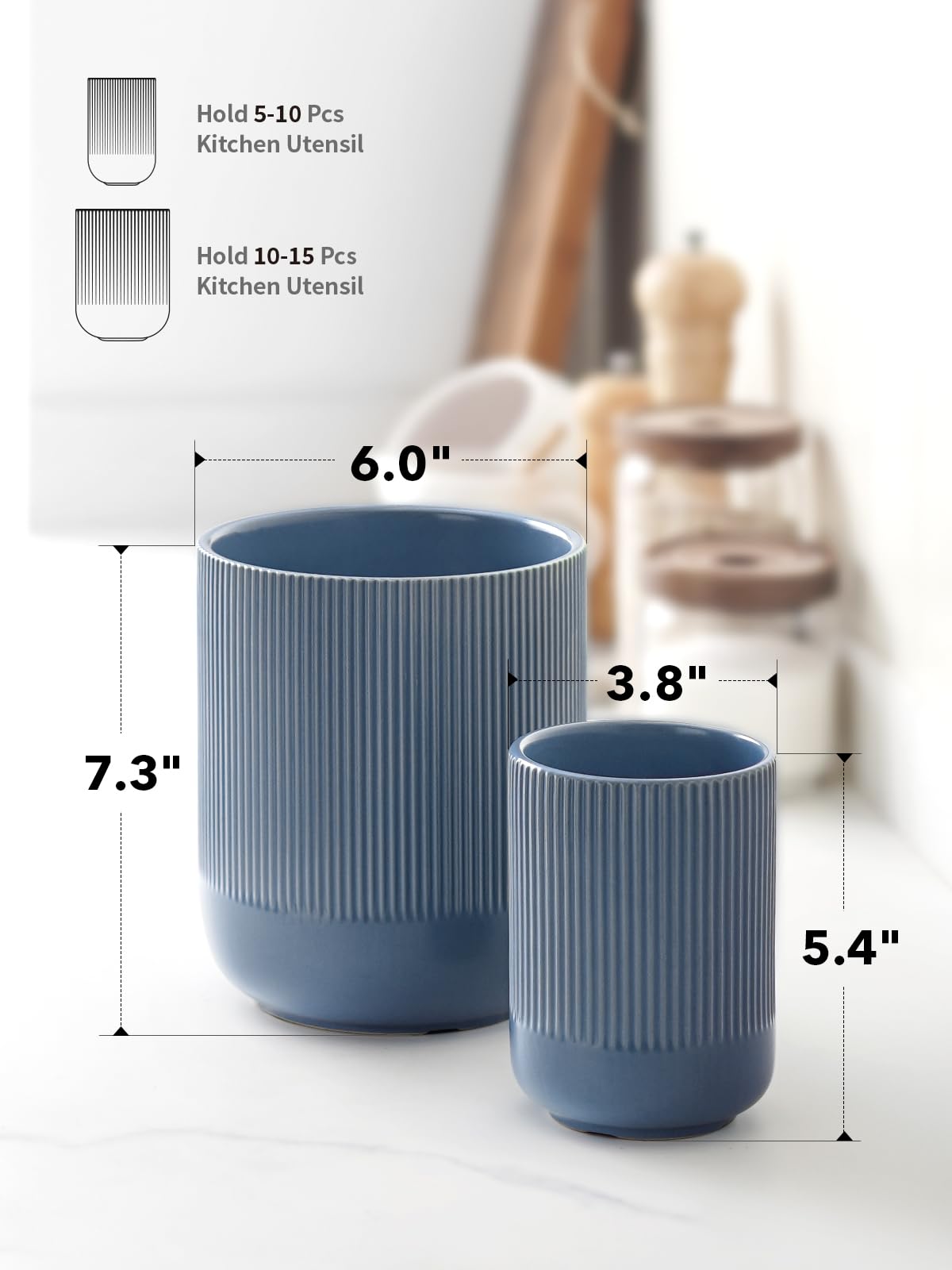 LE TAUCI heavy ceramic base reduces tipping during daily use.