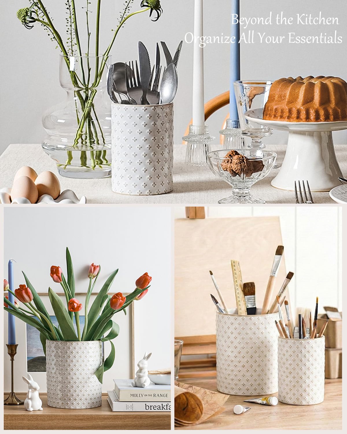 LE TAUCI Arctic White glaze ceramic piece for timeless kitchen appeal