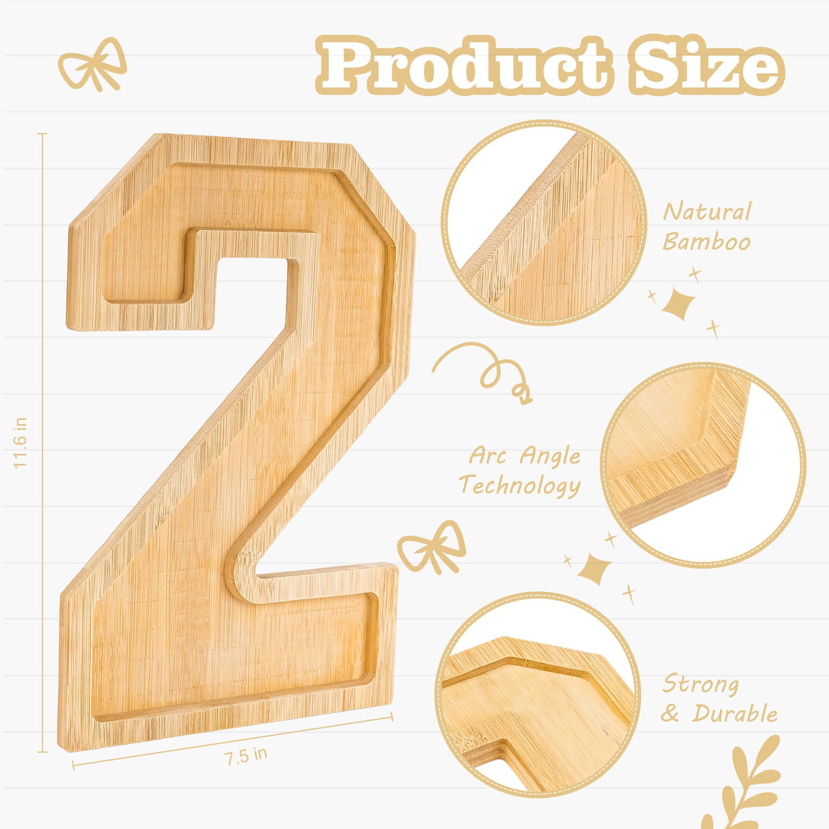 Leadinor 2026 charcuterie numbers box closeup wood texture highlights quality
