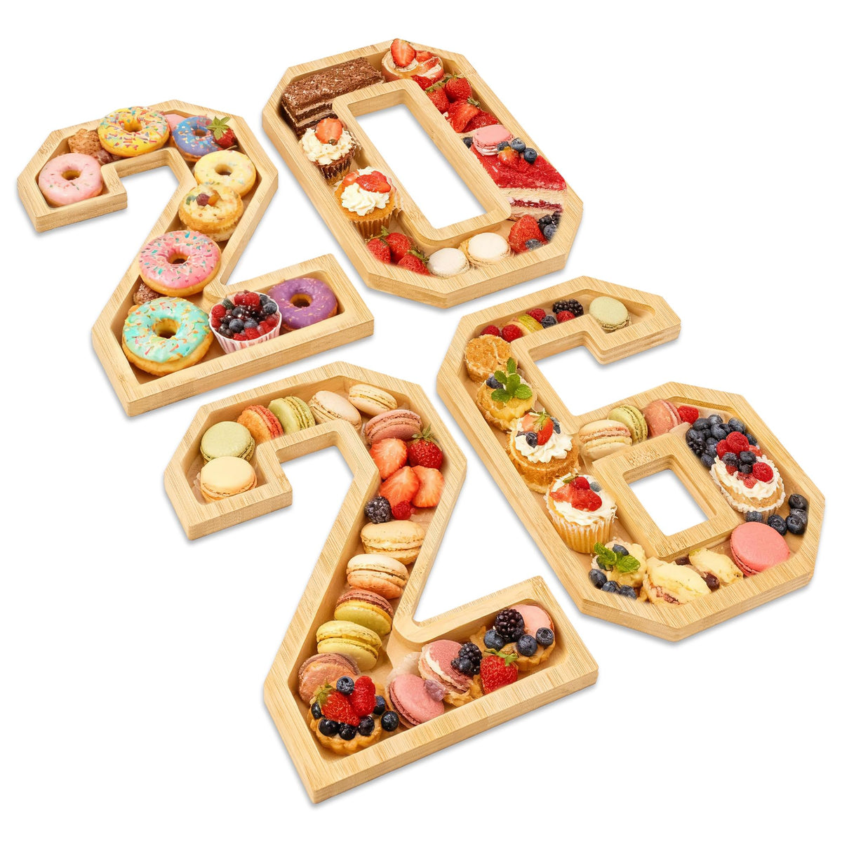 Leadinor 2026 charcuterie numbers box front view for festive table decor