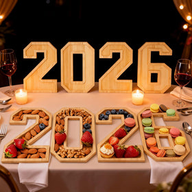 Leadinor 2026 charcuterie numbers box with nuts and fruit centerpiece idea