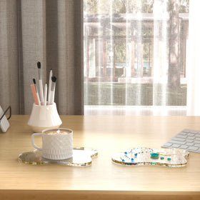 Leadiy acrylic coaster jewelry display-friendly for rings and earrings.