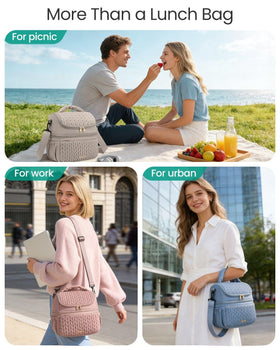 LEADVENST 12L capacity lunch bag holds a full day of meals and snacks.