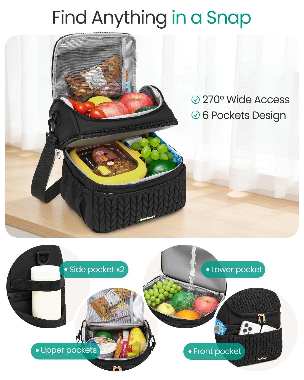 LEADVENST lightweight design makes carrying all-day meals effortless.