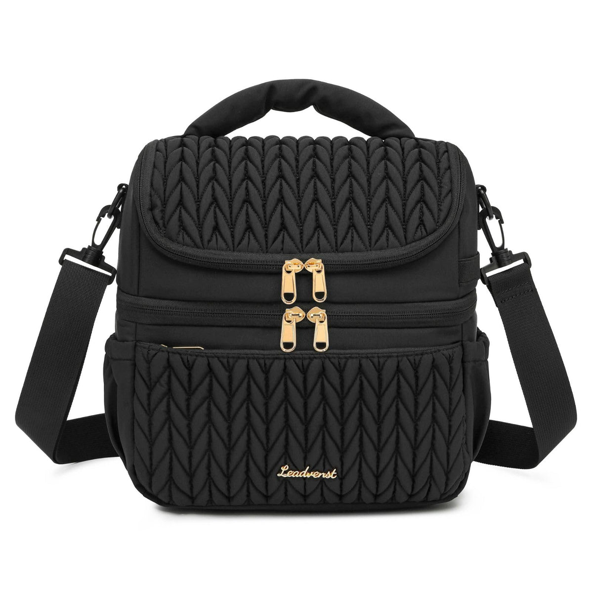 LEADVENST quilted black design adds style and practicality.