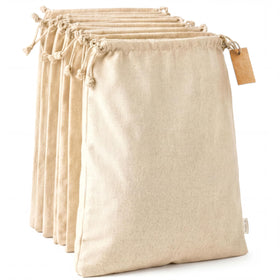 LEAFICO cotton storage bag with drawstring for bread loaves, keeping them fresh and neatly stored.