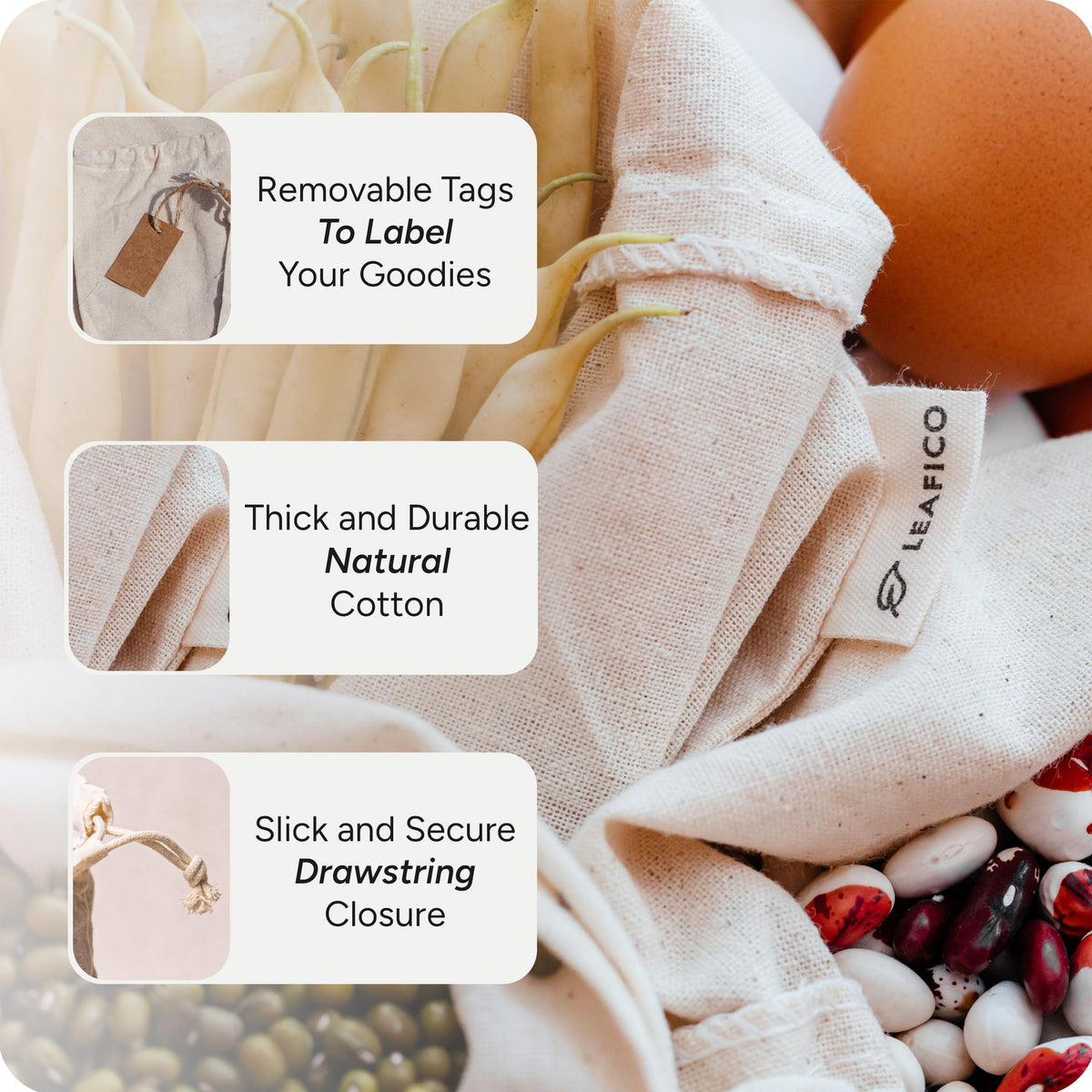 LEAFICO medium bags used for cosmetics and travel essentials