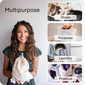 LEAFICO potatoes and onions storage bag protects produce and reduces clutter.