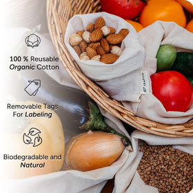Leafico reusable shopping and travel bags for groceries and trips.