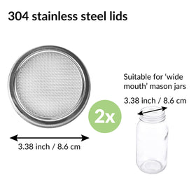 LeafImpact sprouting lid with 304 stainless steel construction for durable kitchen use.