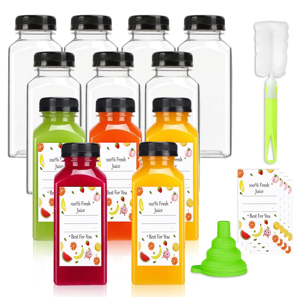 Leaflai 12oz juice bottle with cap showing portable design for on-the-go freshness.