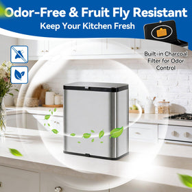 Leafory removable inner bucket enables mess-free emptying.