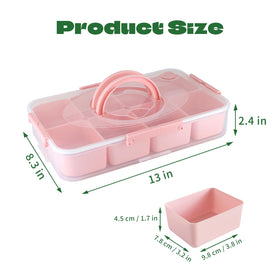 Leafpool Snackle Box eight-grid divided tray keeps fruits and snacks neatly separated.