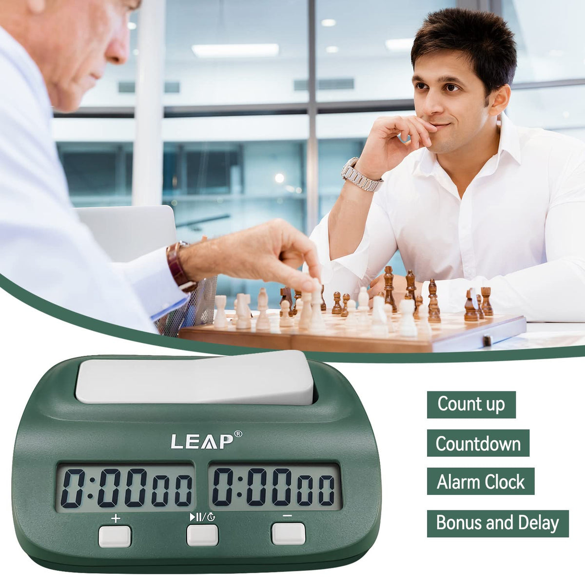 LEAP clock is compact and lightweight for travel and practice.
