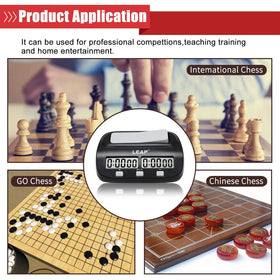 LEAP Chess Clock in use, supports many two-player games beyond chess.