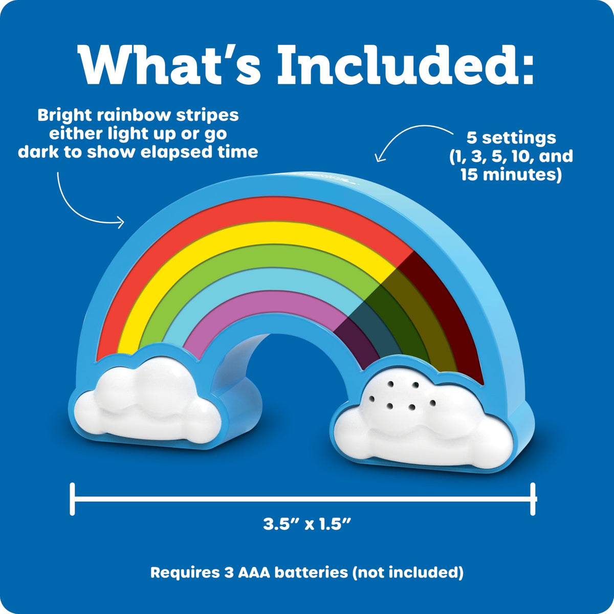 Learning Resources Rainbow Visual Timer is ideal for home and classrooms.