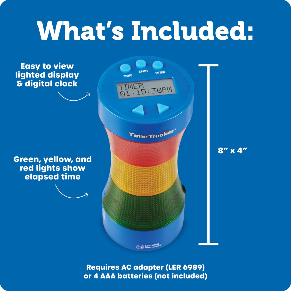 Learning Resources Time Tracker classroom setup supports routines and structured activities.