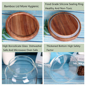 Leaves and Trees Y acacia wood lid preserves flavor and helps seal