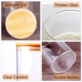 Leaves and Trees Y large-mouth canister ideal for easy pouring and quick filling