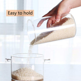 Leaves and Trees Y pantry storage jar showcases clear glass for versatile kitchen organization